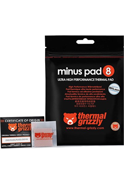 Thermal Grizzly Minus Pad 8 - وسادة حرارية موصلة ذاتية اللصق لوحدة المعالجة ا...