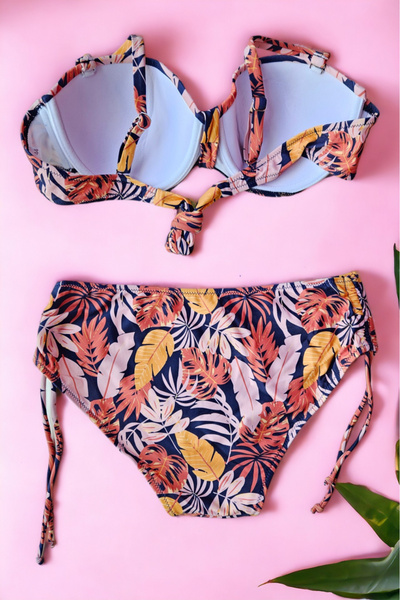 embody Two-piece swimsuit, large size, floral print, multicoloured, exotic Flower