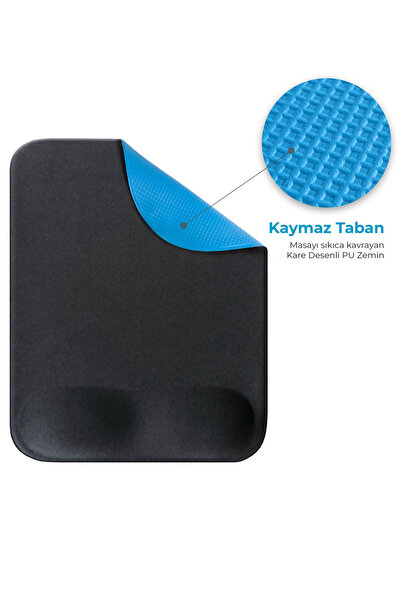 Venino Dikdörtgen Kaymaz Taban Bilek Destekli Pro Mause Pad