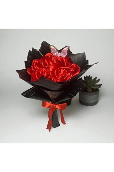 AYDA STORE Handmade Non-Fading Satin Rose
