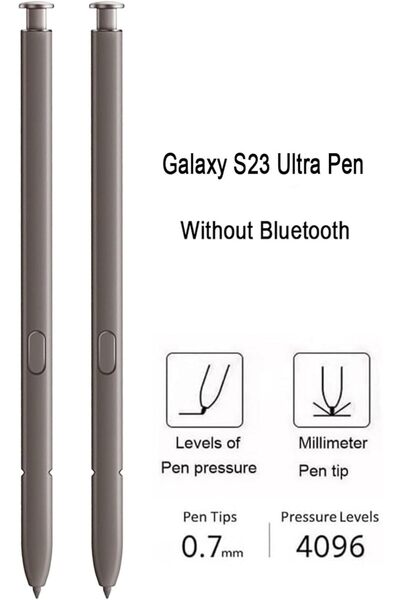 Other 2x Stylus Pens for Samsung Galaxy S24 Series (No Bluetooth) - Gray - Befzygwk