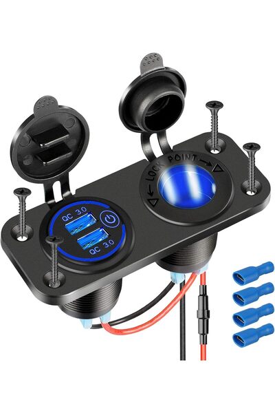 Other Depvko USB Charger, 2-Port QC3.0, Compatible with Cameras, Smartphones and Tablets