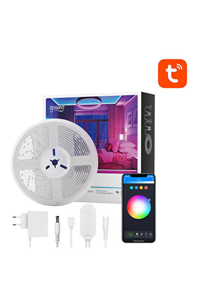 Gosund Bandă LED inteligentă WiFi SL2 – RGB, 5 m, control prin aplicație și comenzi vocale