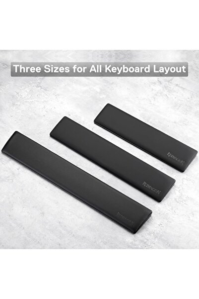 REDRAGON Memory Foam Keyboard Wrist Rest - 60% Small, 11.38x2.87 in, 20mm, Black