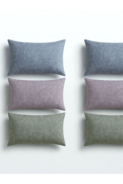 CollessiaHome 100% Cotton Poplin 3 Pairs 6 Pieces Pillowcase Set with Covers