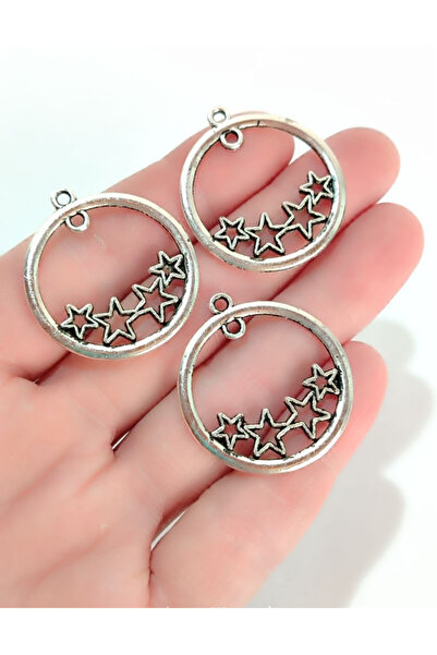 Mutlu Bujiteri Hobi Aksesuar قلادة معدنية بتفاصيل نجمية (3 قطع)