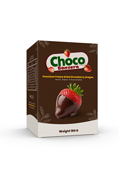 Choco Bonvera Premium Freeze Dried Strawberry dragee Dark Chocolate