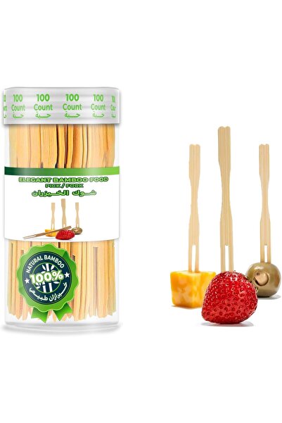 Pescador أعواد الفاكهة (شوكة قصيرة، 100 قطعة)