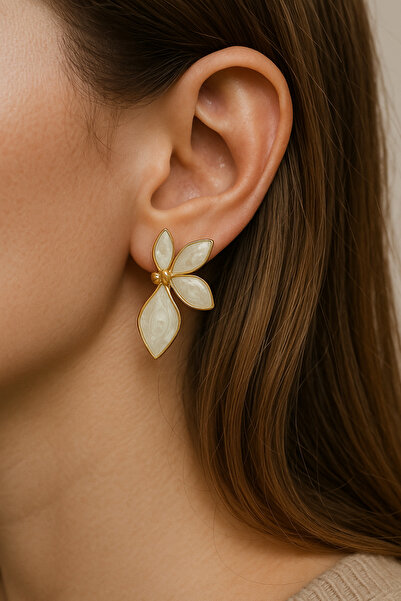 ÇAĞ MODA aksesuar mineli çelik küpe