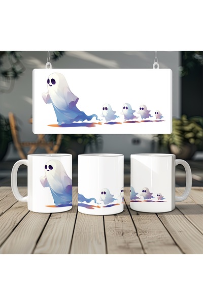 Beramussa كوب عائلة الشبح – تصميم مخيف لطيف – هدية الهالوين