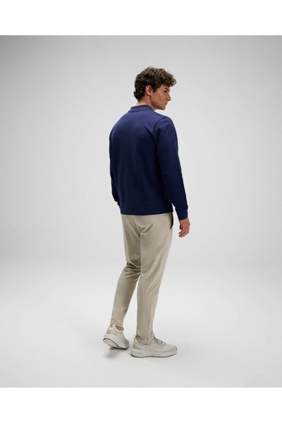 Ellesse Men's Navy Blue Polo Neck Sweatshirt Em582-Nv