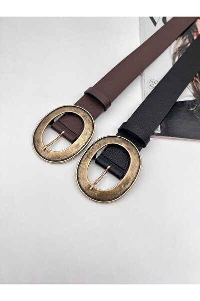 Mynoa Women's Belt with Antique Buckle, Jacket Belt, Trouser Belt.