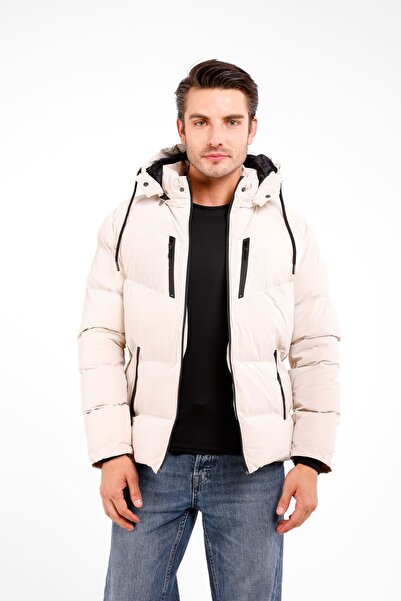 Decas Waterproof and Rainproof Coat with Inner Lining - Beige