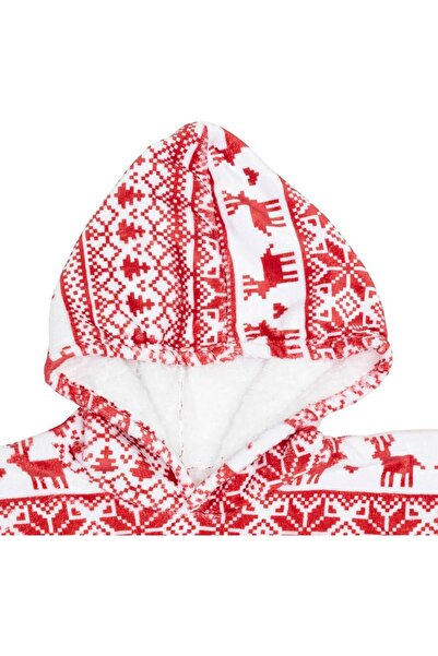 FEERIC LIGHTS & CHRISTMAS Sweatshirt for adults with Scandinavian Christmas design, oversized, 85x118 cm, red