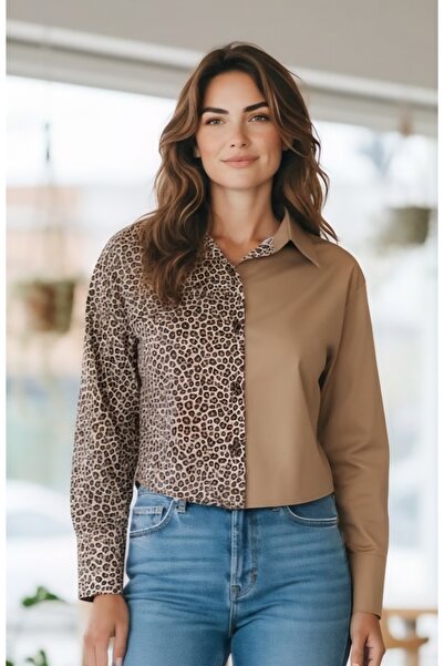 Milon Moda Double Color Crop Shirt