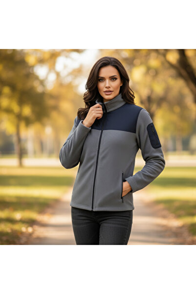 Aldem Store Sonbahar Şıklığı: Unisex Gri Polar Ceket