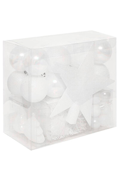 FEERIC LIGHTS & CHRISTMAS Christmas decoration set, 44 pieces, with baubles, garland and fir top, ab