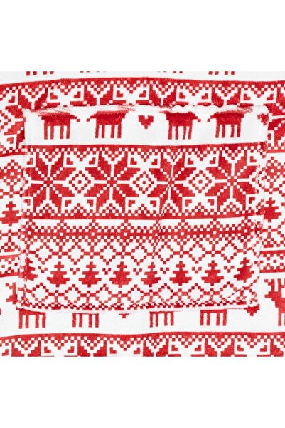 FEERIC LIGHTS & CHRISTMAS Sweatshirt for adults with Scandinavian Christmas design, oversized, 85x118 cm, red