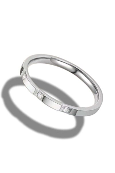 Generic Soko Mesh Exquisite Women's Silver Band Diamond Ring