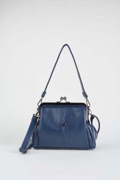 Vivaq Women's Navy Blue Butterfly 4-Compartment Lined Handbag and Shoulder Bag with Zipper Closure