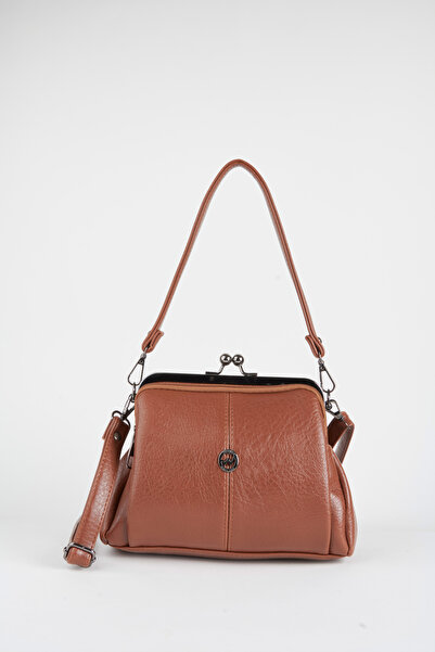 Vivaq Women's Tan Butterfly 4-Compartment Lined Handbag and Shoulder Bag with Zipper Closure