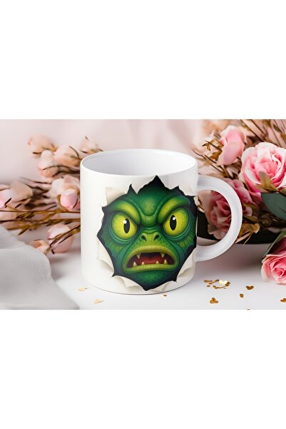 Beramussa كوب ثلاثي الأبعاد على شكل رجل السمك - كوب بتصميم وجه وحش أعماق البح...