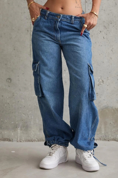 ALPACO Blue Jeans Trousers with Side Pockets