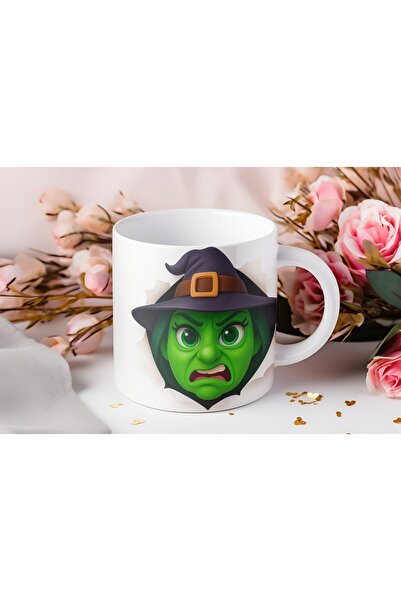 Beramussa كوب بتصميم وجه ساحرة ثلاثي الأبعاد – كوب بتصميم وجه ساحرة أخضر مع ق...