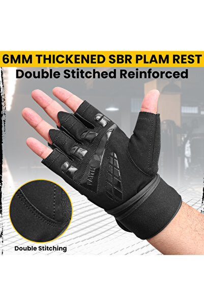 MGL SPORTS Weight Lifting Glove BLACK HEAVY (MEDUIM)