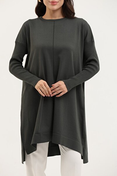 CELT Women's Mercerized Knitwear Tunic - Khaki