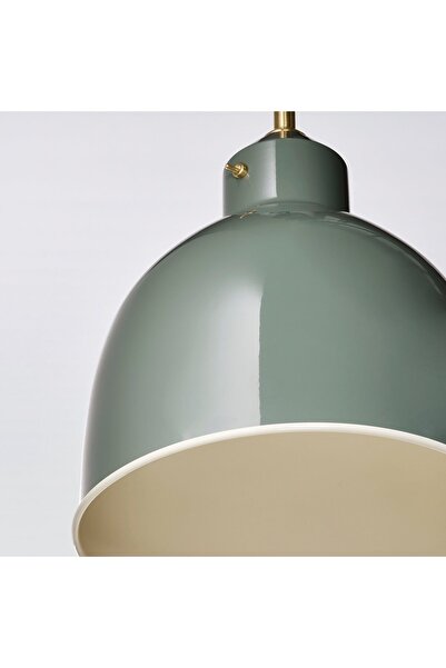 IKEA RÖDFLIK Pendant lamp, grey-green