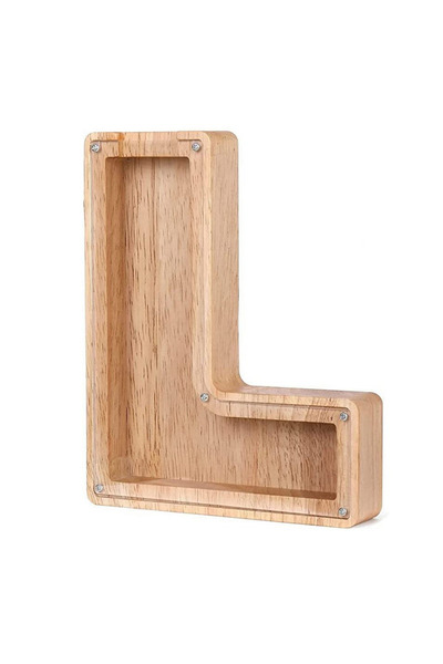Choice A 26 Letters English Piggy Bank Wooden Coin Money Saving Box Jar Coins...