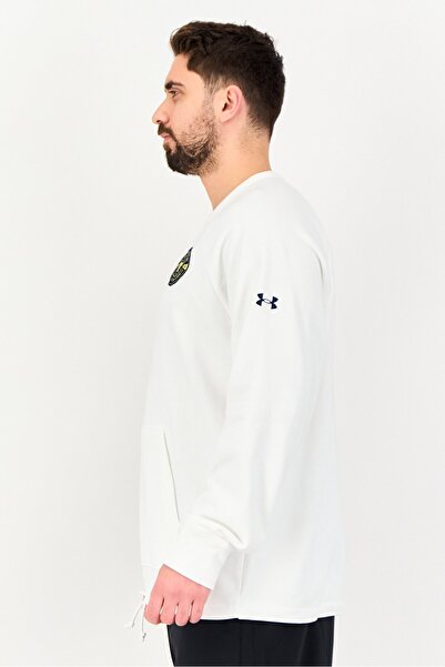 Under Armour Men Loose Fit Long Sleeve Outdoor Sweatshirt, White