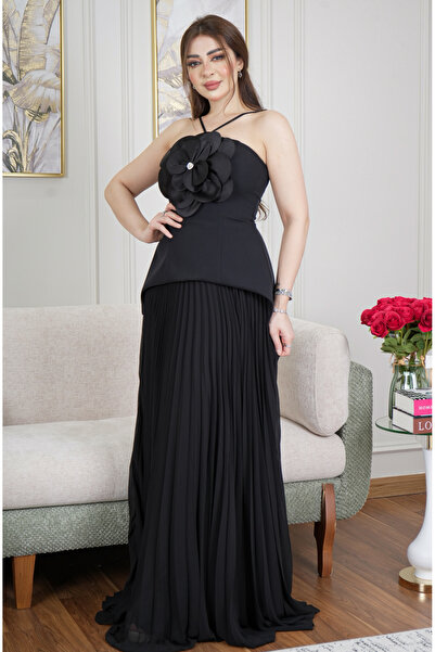 MARSTA Soft Turkish dress with a rose on the chest