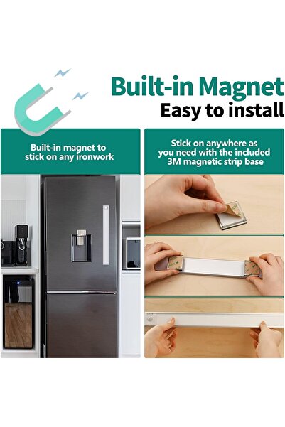 RADIOTRONICS Under Cabinet Light, Necomi 3-Color Motion Sensor Rechargeable LED Closet Light, 30cm