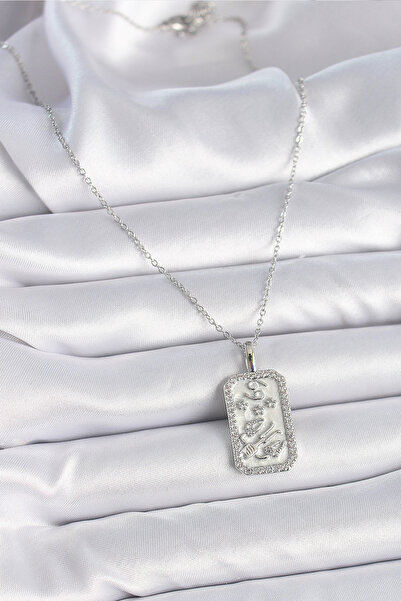 Skygo 316L Steel Silver Color Chain Crab Zodiac Zirconia Women's Necklace - Tj-Bko9448