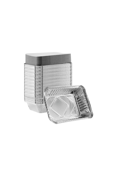 Generic Semi-pressed tin plate with lid, size 26 x 18 cm, pack (30 pieces), No. 1670