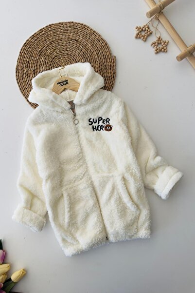 Minigimin Cicileri سترة ميني جيم سوبر هيرو تيدي بير للأولاد - بيضاء