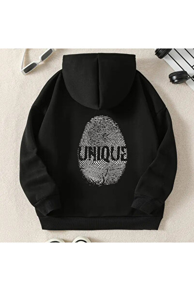 ship master هودي أسود فريد من نوعه ذو غطاء للرأس كبير الحجم - سترة للجنسين بت...