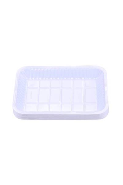 Generic Rectangular plastic plate, size No. 3 (50 pieces)