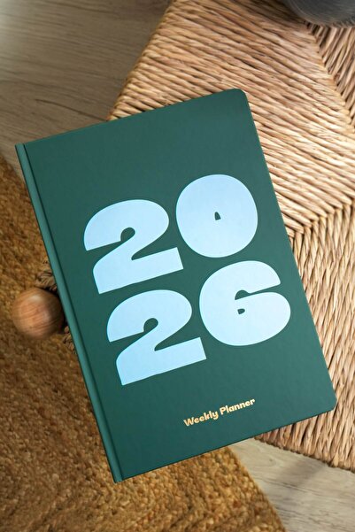 Matt Notebook 2026 B5 Седмичен планиращ календар 17x24 cm - 12 месеца тъмнозелен