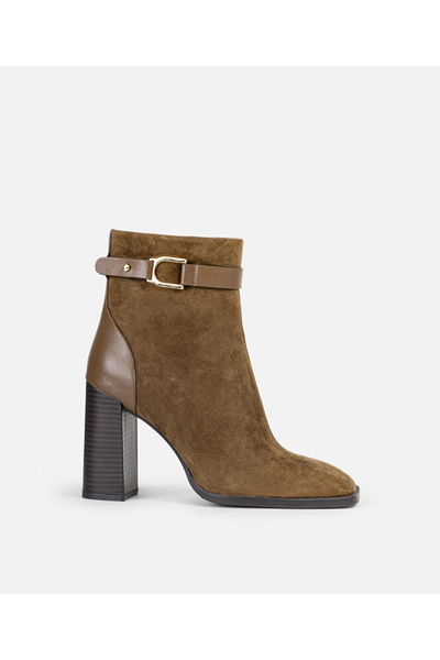 İpekyol Metal tokalı topuklu deri bot