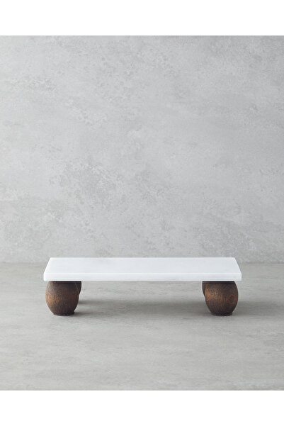 English Home Elegant Marble Serving Tray 12X24 cm White