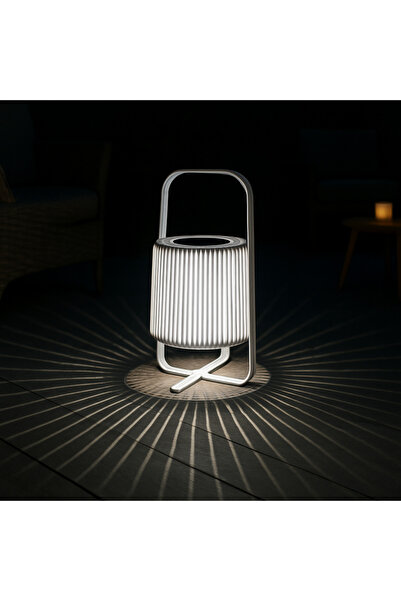 Ebticar Modern Outdoor Lantern with Soft Ambient Light-Beige