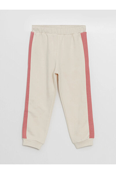 LC Waikiki Lcw Kids Ecru Girl's Tracksuit Bottom with Elastic Waist