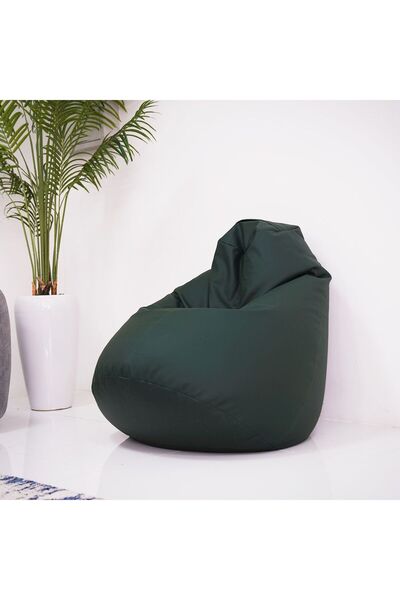 Danube Home Oxford XL Bean Bag Chair - Green PVC Fabric, Foam Filling, 2-Year Warranty