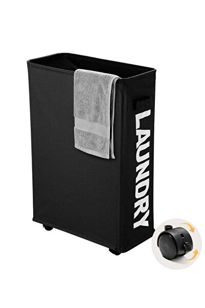 Arabest Laundry Basket on Wheels, Waterproof Slim Laundry Storage Hamper Corn...