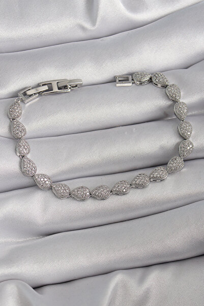 Skygo Brass Silver Color Zircon Stone Drop Model Vip Series Women's Bracelet - Tj-Bb6486