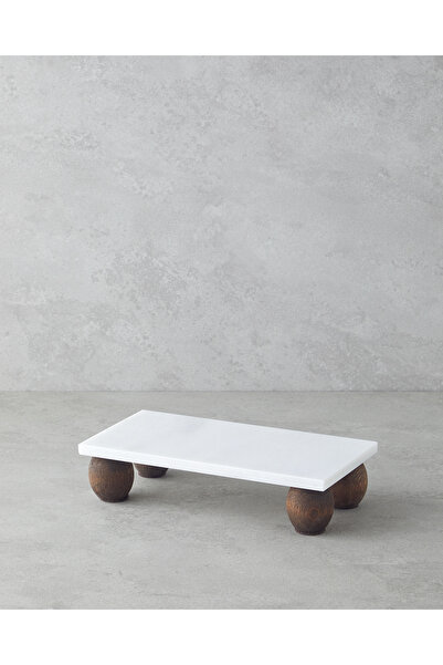 English Home Elegant Marble Serving Tray 12X24 cm White