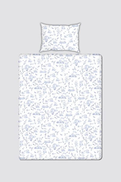Atelier Babbi %100 PAMUK SATEN ÇOCUK ÇARŞAF SETİ - TOILE DE JOUY / MAVİ (120 ...